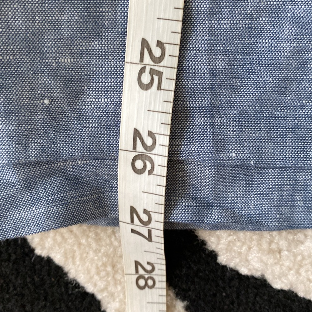 Banana Republic Factory Chambray Linen Pencil Lined Nidi Skirt Sz 14 - Picture 10 of 10